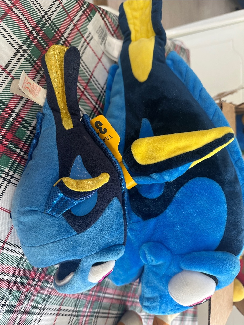 Disney Blue and Yellow Dory Plush Stuffed Fish Toy